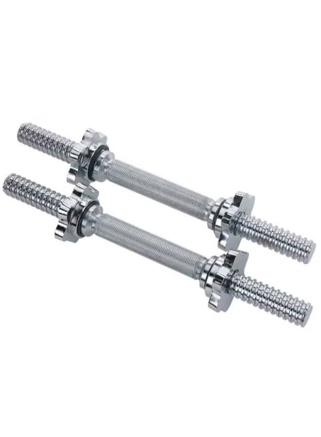 One Handle Bar One Hand Dumbbell Weight Lifting Chrome Plated with Locks - Image 1